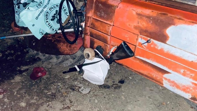 Tokat'ta devrilen traktörün sürücüsü öldü