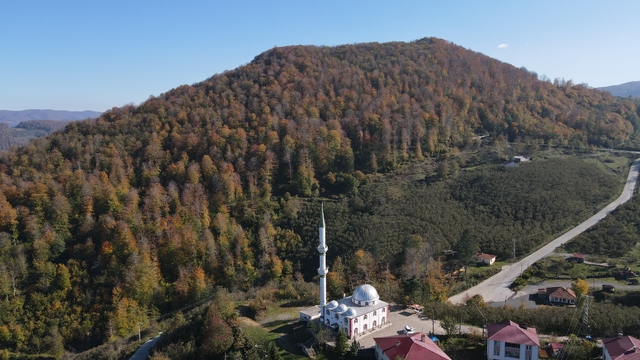 Samsun'daki Nebiyan Dağı sonbahar renklerine büründü