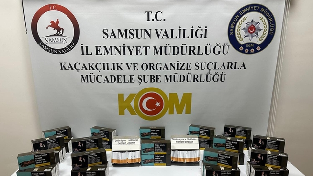 Samsun'da düzenlenen operasyonda 10 bin doldurulmuş makaron ele geçirildi