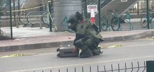 Tren istasyonundaki sahipsiz çanta fünye ile patlatıldı