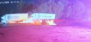 Edirne'de 2 TIR ve 3 otomobilin karıştığı zincirleme kaza kamerada: 1 ölü,...