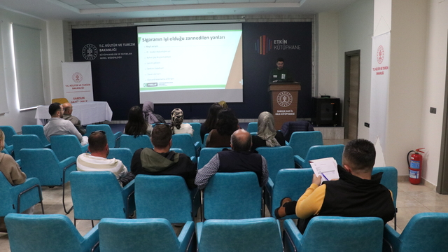 Samsun'da Kütüphane çalışanlarına tütün bağımlılığı eğitimi verildi