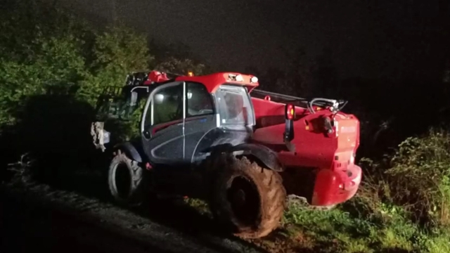 İş makinesi çalan 2 şüpheli yakalandı; hırsızlık anları kamerada