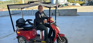 Emekli işçiden güneş enerjili bisiklet, el yapımı kompresör