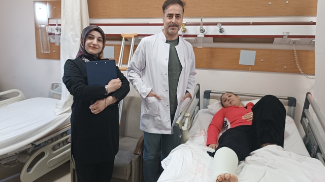 Milli karateci Aylin, kapalı yöntemle yapılan aşil tendonu ameliyatıyla sağlığına kavuştu