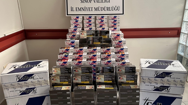 Erfelek'te kaçak makaron operasyonunda bir kişi yakalandı