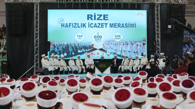 Rize'de 600 hafız için icazet töreni düzenlendi