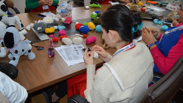 Ordu'da yükümlü kadınlar "Üreten Eller Projesi" ile geleceğini örüyor