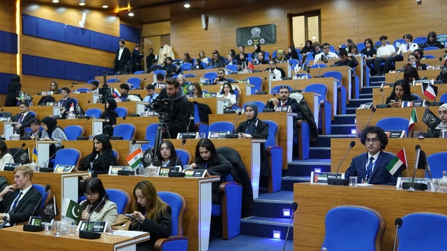 Atatürk Üniversitesi öğrencileri, BM Genel Kurulu'nun simülasyonunu yaptı