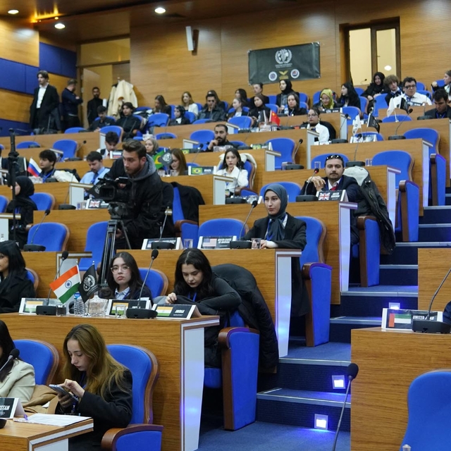 Atatürk Üniversitesi öğrencileri, BM Genel Kurulu'nun simülasyonunu yaptı