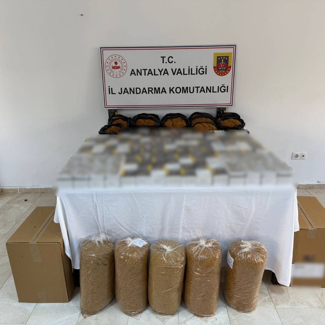 Serik'te kaçak türün ve makaron operasyonu