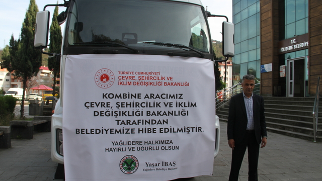 Yağlıdere Belediyesi'ne araç desteği sağlandı