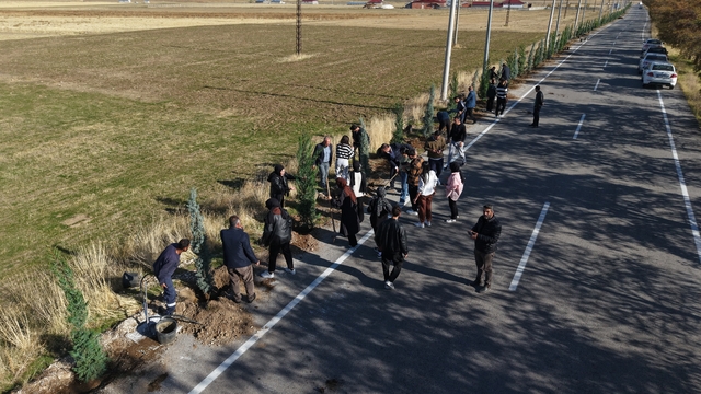 Aydınlar beldesinde 5 bin çam fidanı toprakla buluşturuldu