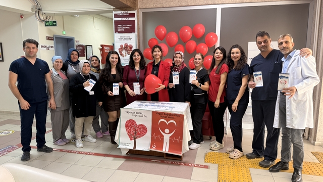 Alaçam Devlet Hastanesinde organ bağışı standı kuruldu