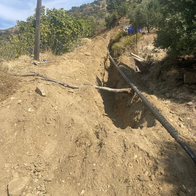 Bekirler Mahallesi'nde yeni içme suyu terfi hattı çalışmaları sürüyor