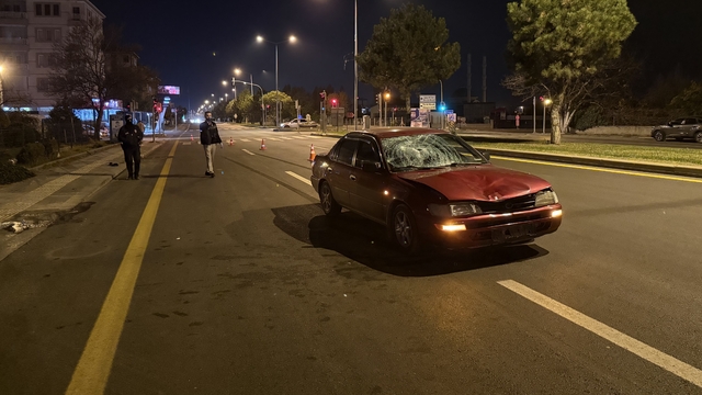 Çubuk'ta otomobilin çarptığı kişi yaralandı