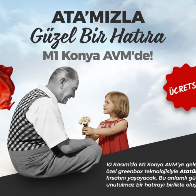 M1 Konya AVM'de 10 Kasım'a özel dijital hatıra etkinliği