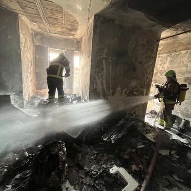 Samandağ'da depo yangını