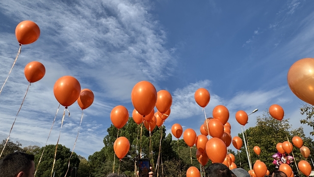 Bursa'da çocuklar, lösemi hastalığına dikkati çekmek için gökyüzüne balon bıraktı