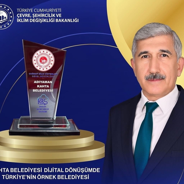 Kahta Belediyesi'ne Dijital Belediyecilikte "Başarı Ödülü" verildi