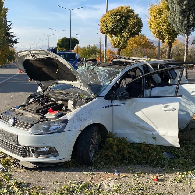 Otomobil, ağaca ve elektrik direğine çarptı: 2'si ağır, 6 yaralı