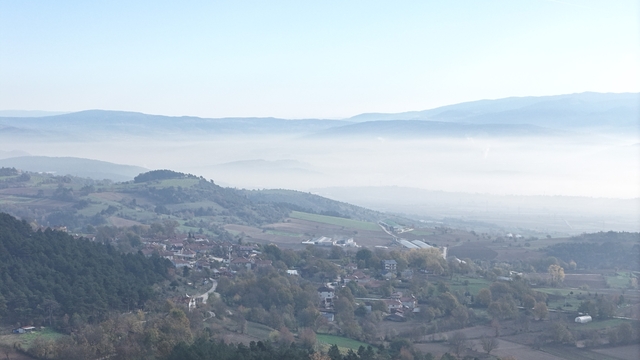 Bolu'da "sis denizi" manzarası mest etti