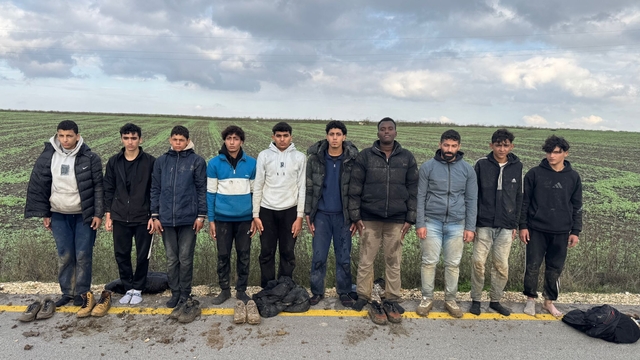 Edirne'de 10 kaçak göçmen yakalandı