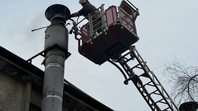 Antakya'da baca yangını