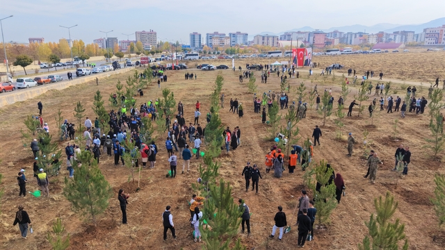 Muş'ta 20 bin fidan toprakla buluşturuldu