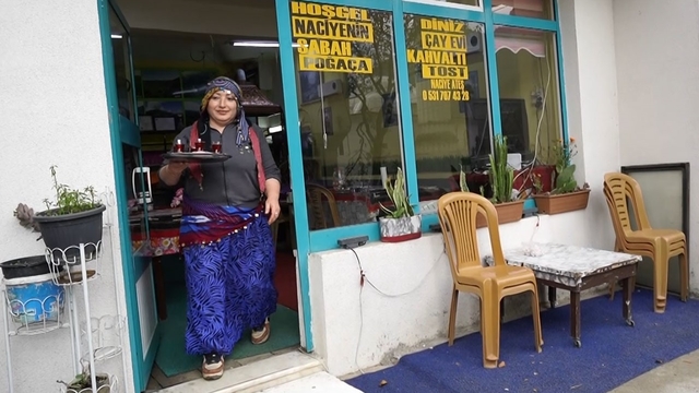 Tatil için geldiği yaylada çay ocağı açtı