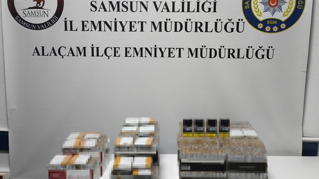 Samsun'da 14 bin adet kaçak makaron ele geçirildi