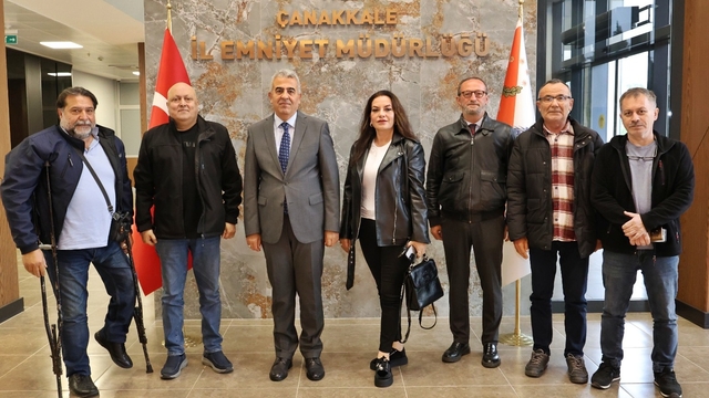 Çanakkale Emniyet Müdürü Dağıtanlı gazetecileri kabul etti