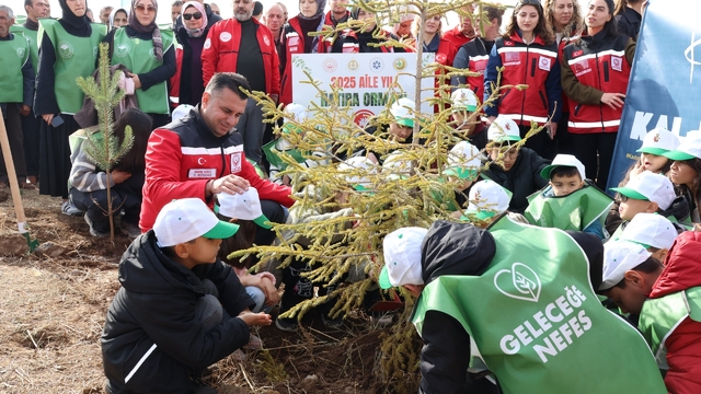 Aile Yılı'nda anlamlı buluşma: Aile Hatıra Ormanı'nda fidanlar toprakla buluştu