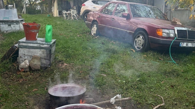 Sinop köylerinde kazanlar kaynıyor: Kışlık pekmez mesaisi