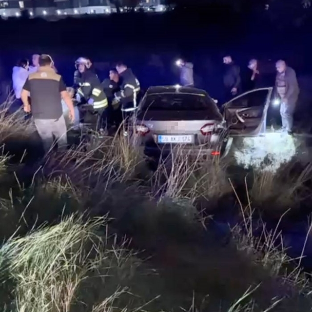 Tekirdağ'da otomobil şarampole yuvarlandı: 1 ölü, 1 yaralı