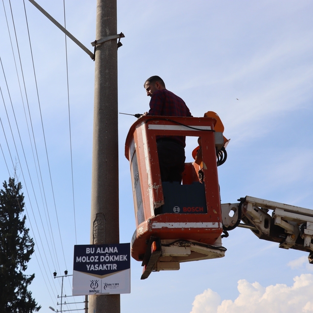 Nazilli Belediyesi'nden kaçak moloz dökümüne karşı kararlı adım