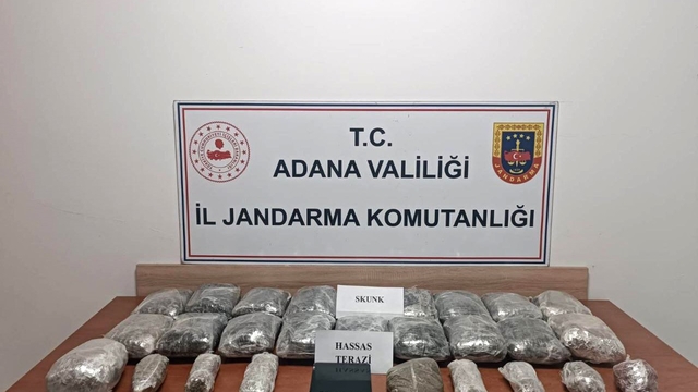 Adana'da 11 kilo skunk ele geçirildi