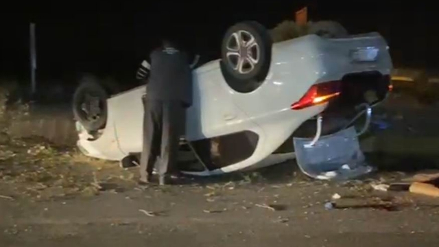 Ereğli'de otomobil takla attı: 3 yaralı