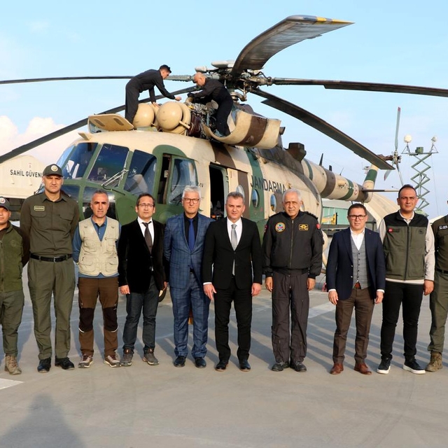Aydın Jandarma Helikopter Filo Komutanlığı ekibine teşekkür belgesi