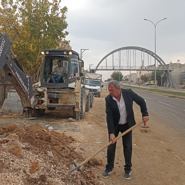 Çevre yolunda doğalgaz çalışması