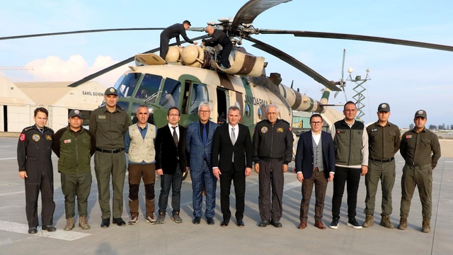 Aydın Jandarma Helikopter Filo Komutanlığı ekibine teşekkür belgesi