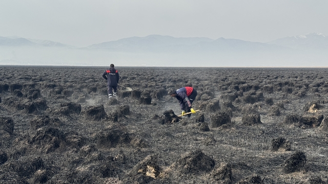Hakkari'deki Nehil Sazlığı'nda 7 Kasım'da çıkan yangın söndürüldü