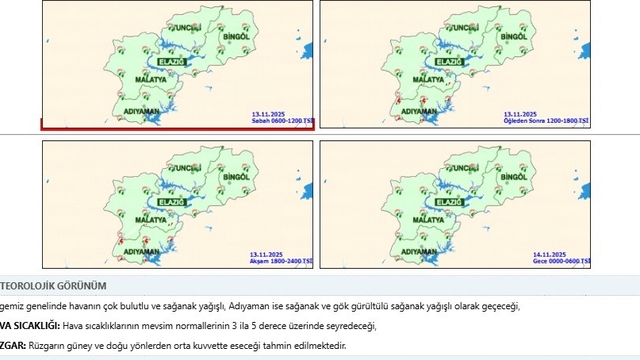 Tunceli'de sağanak yağış etkili oldu