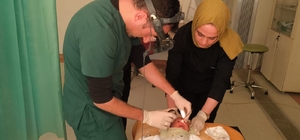 Siirt Eğitim ve Araştırma Hastanesi'nde prematüre bebeklere ROP muayeneleri...