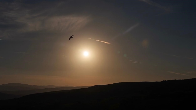 Çankırı'da kartpostallık gün batımı manzarası