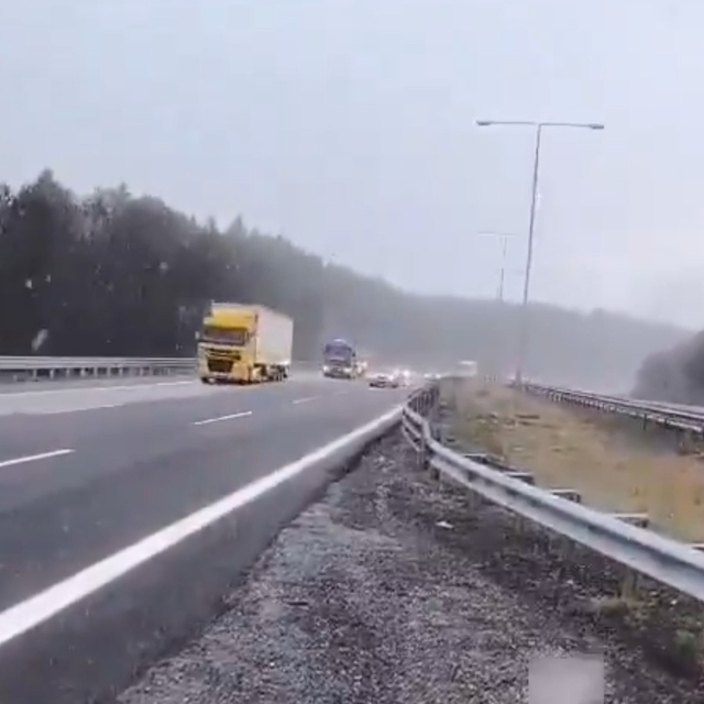 TEM'in Bolu geçişinde kar başladı