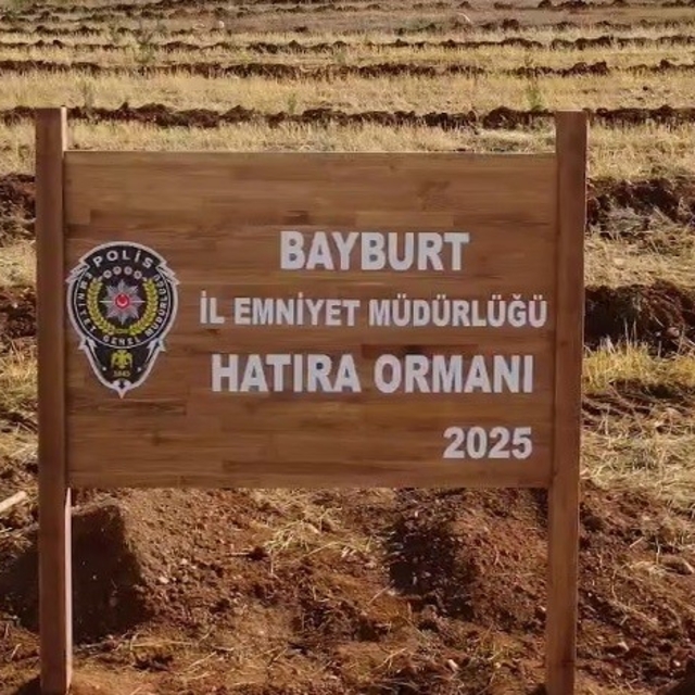 Bayburt emniyetine ait hatıra ormanı oluşturuldu