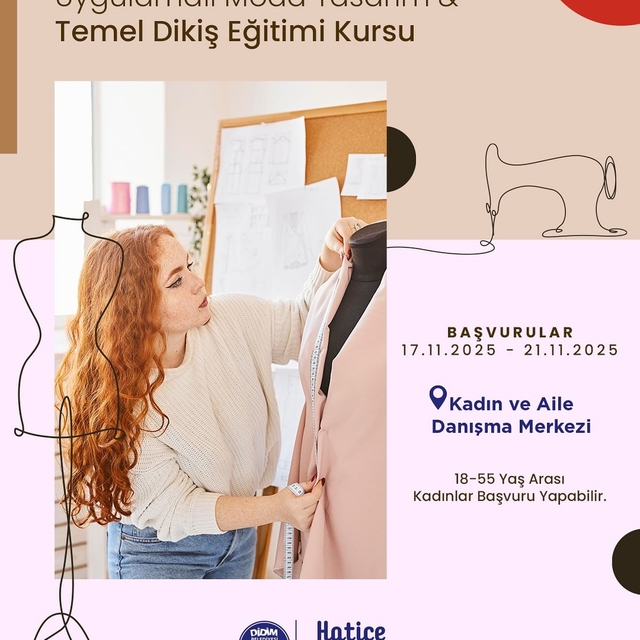 Didim Belediyesi'nden kadınlara özel moda tasarım ve dikiş eğitimi