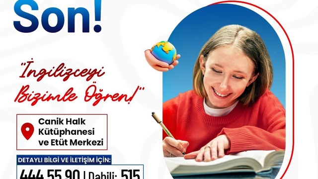 Canik Belediyesi'nden ücretsiz İngilizce eğitimi