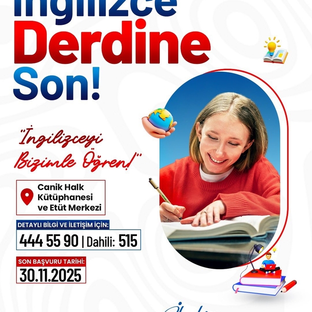 Canik Belediyesi'nden ücretsiz İngilizce eğitimi